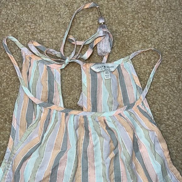 Lucky Brand Striped Ruffle Dress - Picture 2 of 7